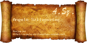 Angele Szilveszter névjegykártya